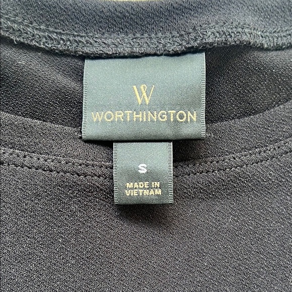 Worthington Black Short Sleeve Tee Classic Style sizes small - Picture 2 of 5